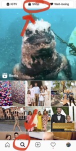 Finding Instagram Shop in Explore